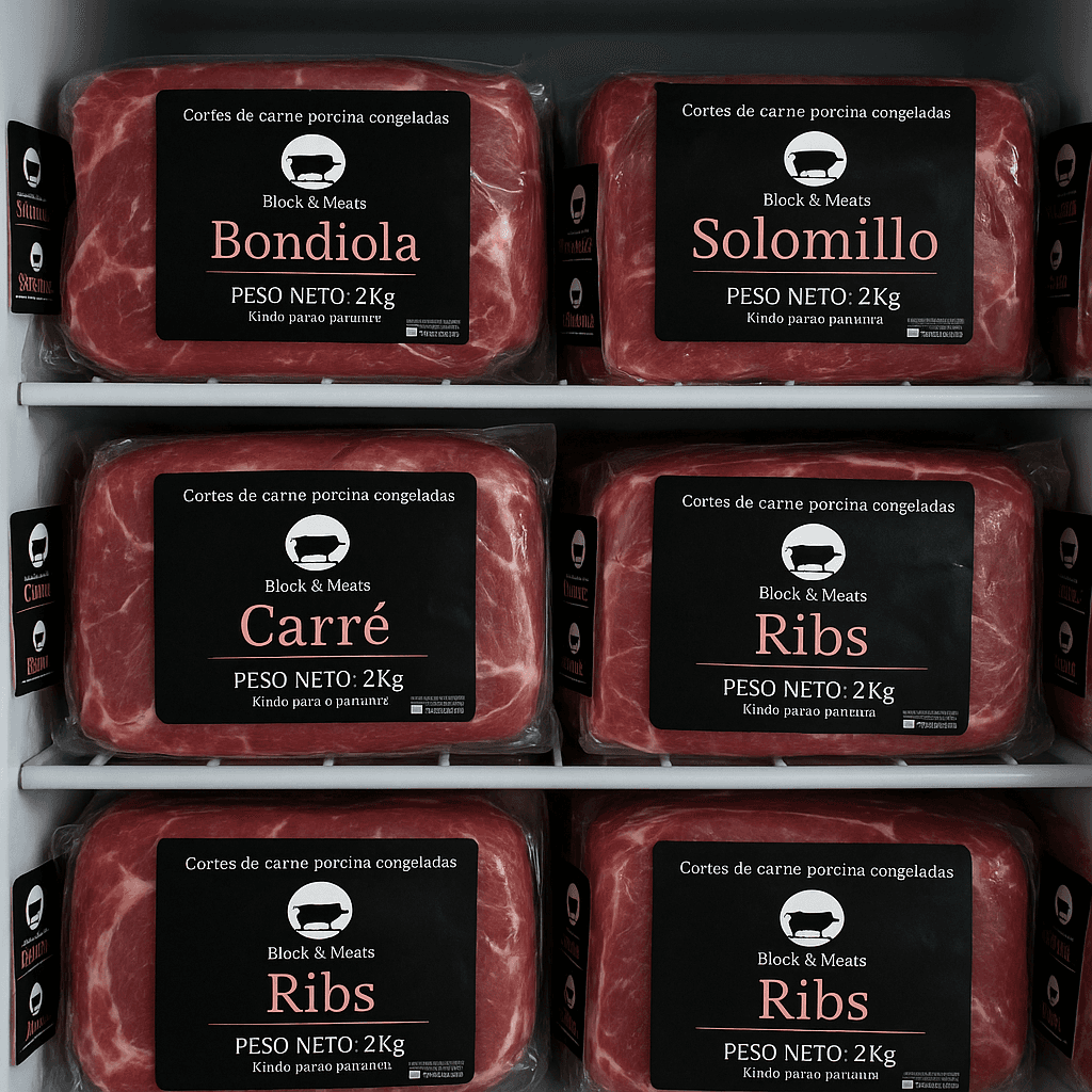 Productos Block & Meats en freezer